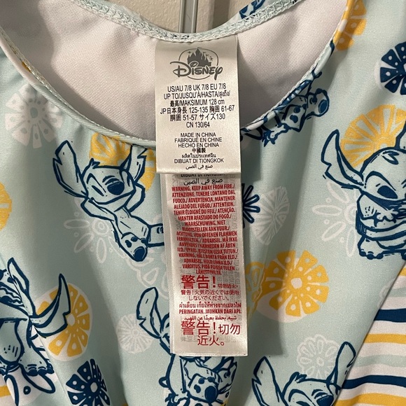 Disney Store stitch 2-piece girls swimsuit in size 7/8 - Picture 4 of 4